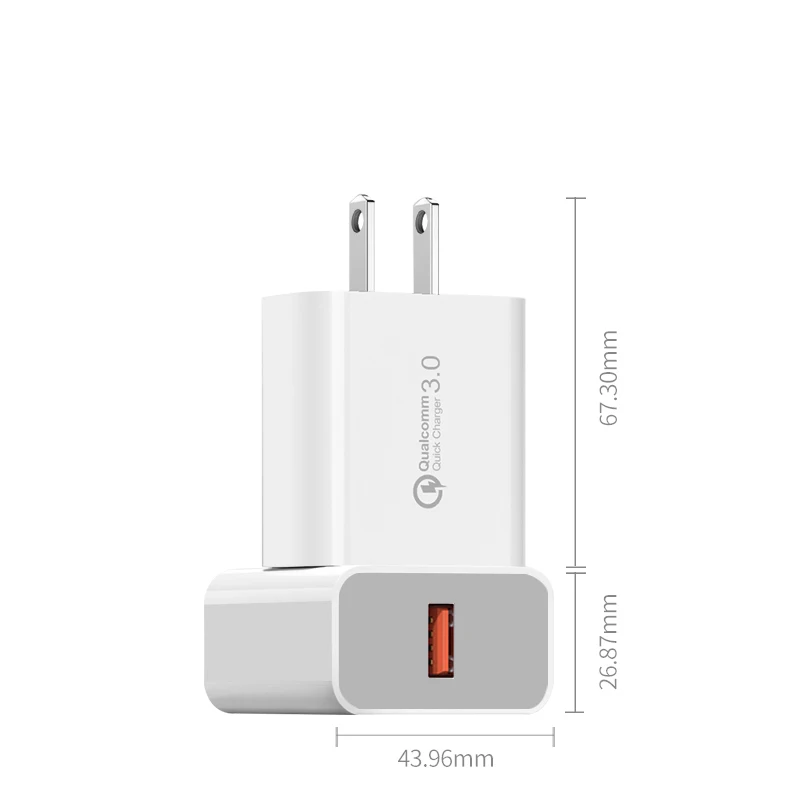 Быстрое зарядное устройство USB Amazon QC3.0, оригинальное быстрое зарядное устройство для мобильного телефона с одним портом, экспресс-доставка из Китая