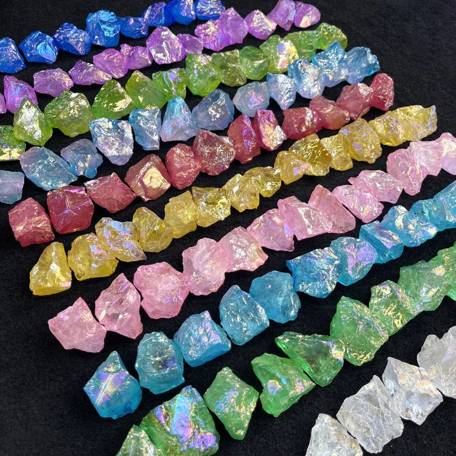 Wholesale Colorful Healing Stones Raw Aura Quartz Crystal Stone For Healing
