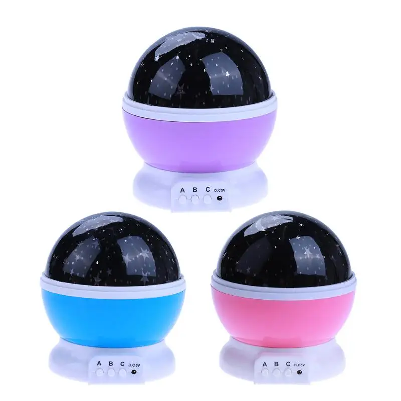 
2019 Amazon Hot Selling Rotating Star Sky Moon Projector Bedroom Night Light High Quality Baby Night Lamp For Kids Desk Lamp 