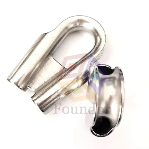 Stainless steel  tubular thimble with gussets