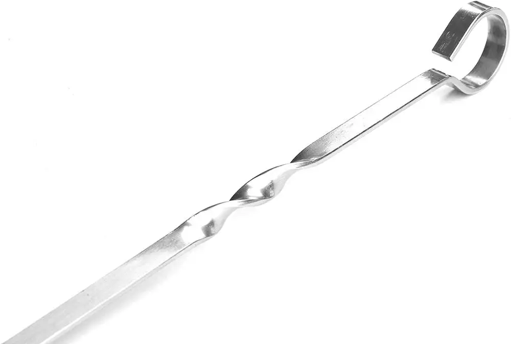 6 PCS Stainless Steel Flat Shish Kebab BBQ Skewers