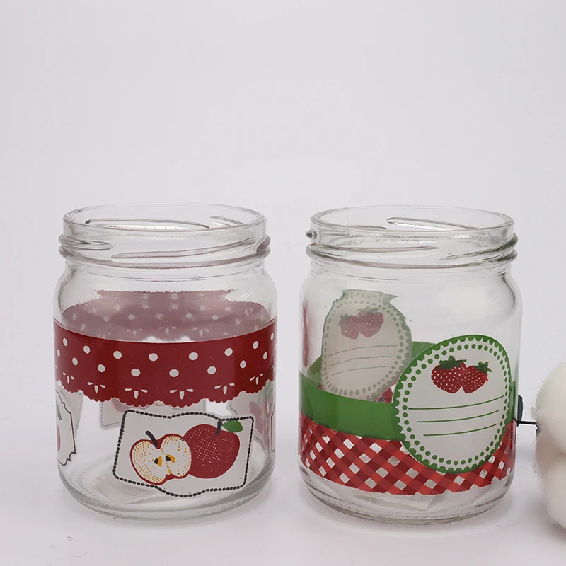 
New Customized Round Shape Multifunctional Glass Jam Jar for Food Storage 