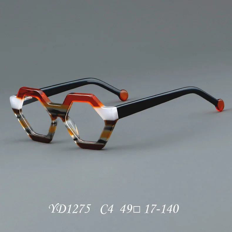 High-grade fashion colourful collocation acetate optical glasses frame personalised myopic glasses frame