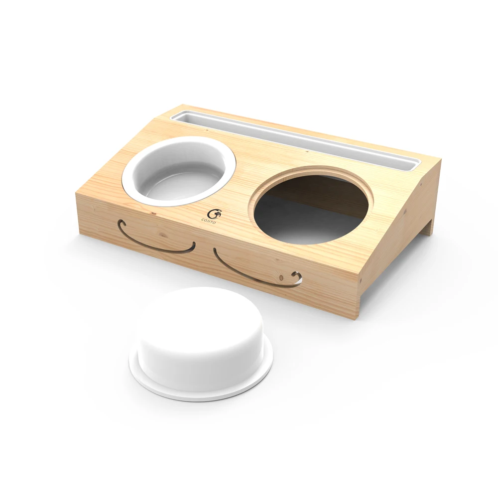 Manufacturer New Design Wholesale Custom wood food pet bowls & feeders
