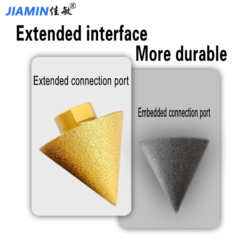 M10 conical umbrella diamond chamfering tool brazing drill bit used for drilling and expanding holes in various rocks