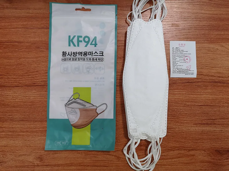 FaceMask Kf94 Disposable Kf 94 Adult 4 Layers Korea Kn94Mask Fish Shape Kf94Mask Colored
