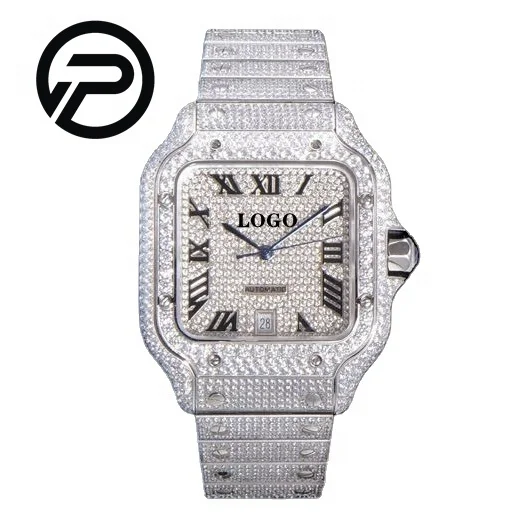 Diver high-end mechanical Watch 39.8MM 2824 movement QuickSwitch WSSA0013 Luxury brand VVS icy gypsophila diamond Watches