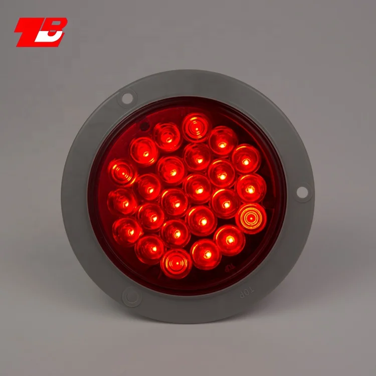 12v 24v Simi-Trailer Stop Turn Tail Light 4Inch Round LED Rear Lamp Brake Lamp for Truck Van Lorry Boat