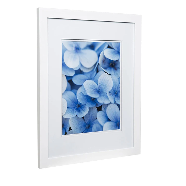 Wholesale Modern Wall Mount Picture Frame White Photo Frames with Mat Board