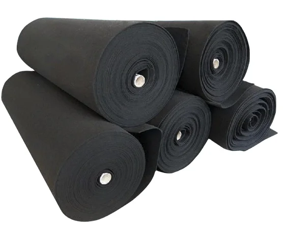 needle-punched carbon felt with aluminum reflective film fire resistant FR felt high temperature insulation for transportation