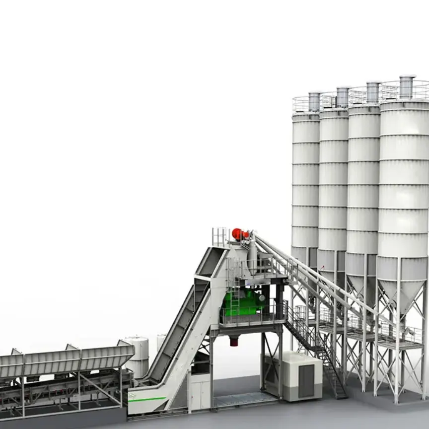 Low Price Fully Automatic 25m3/h to 240m3/h Portable Concrete Mixing Plant Ready Mix Mobile Concrete Batching Plant