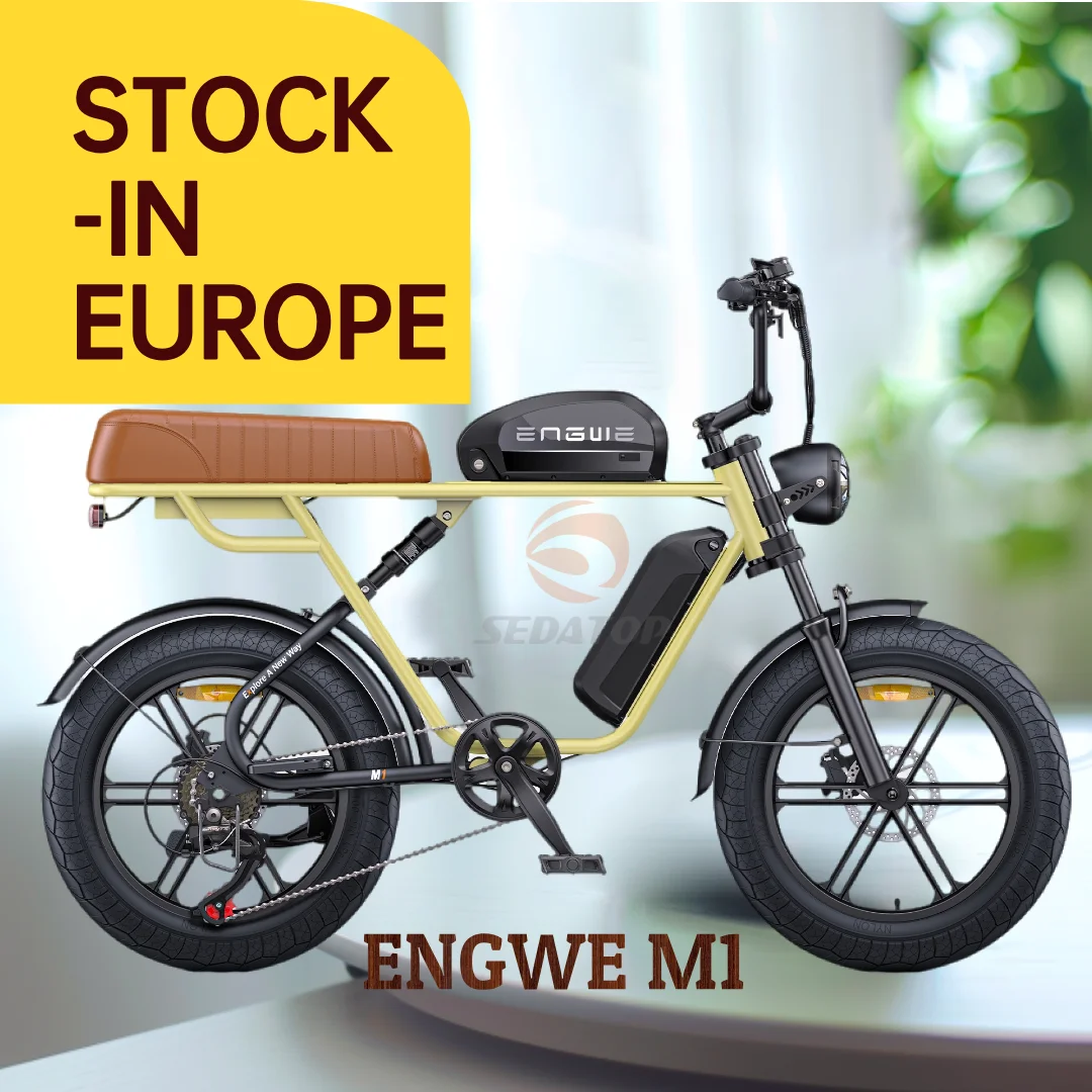 2024 New EU-Standard 65Nm Torque Dual Passenger Two Seats Powerful Long-range Motorcycle-styled Ebike  Engwe M1