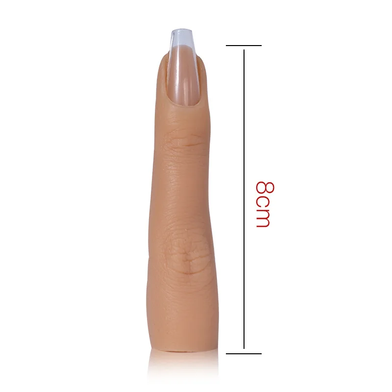 Silicone Practice Hand For Acrylic Nails With Clip Fake Training Finger Model
