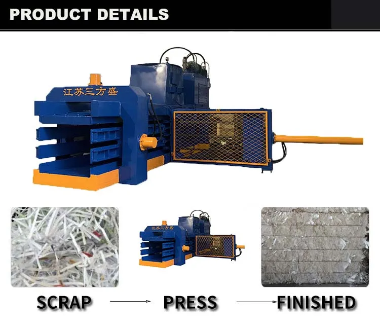 EPA-63 High quality automatic horizontal hydraulic waste paper waste plastic straw baler
