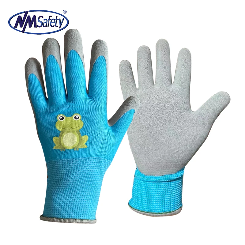 Женские и детские садовые перчатки NMSAFETY, Мягкие латексные перчатки с поролоновым покрытием, CE en213388 1x
