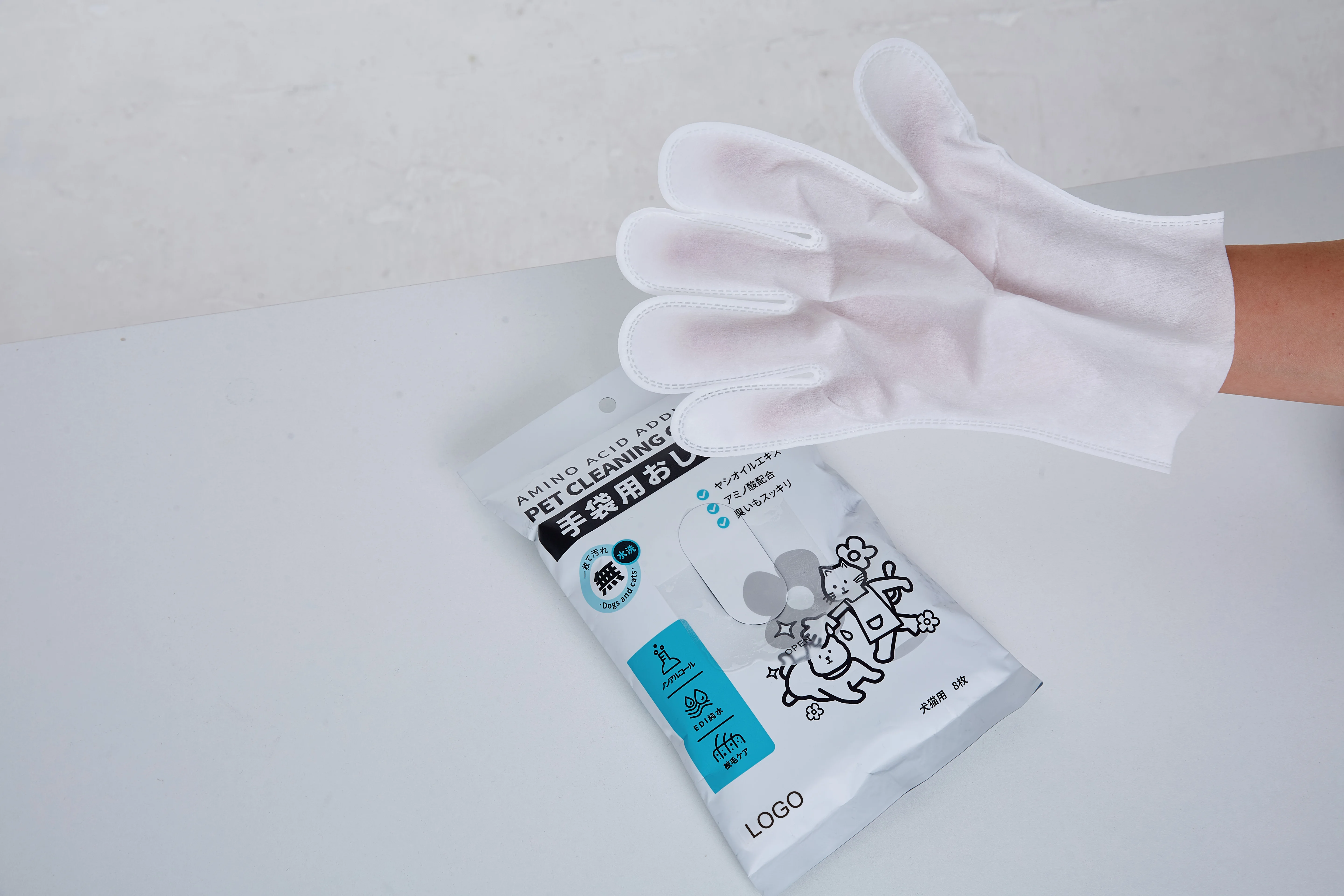 PET SPA Gloves Disposable Pet Cleaning Wipes