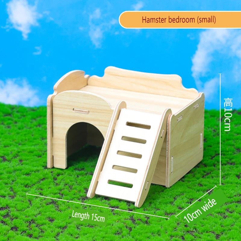 2024 New Wooden Hamster Nest Cute Cool Comfortable Cooling Hamster Cage Factory Wholesale