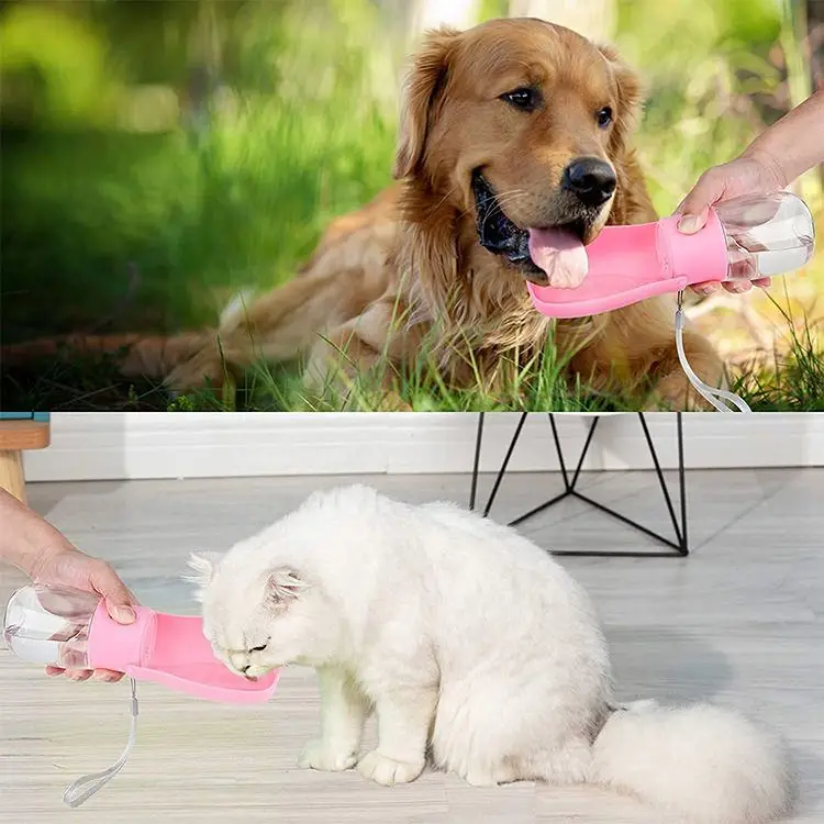 Foldable Pet Rounded Stocked Green Pink Low Price Portable Dog Water Bottle Sustainable Plastic White Dog Water Bottle