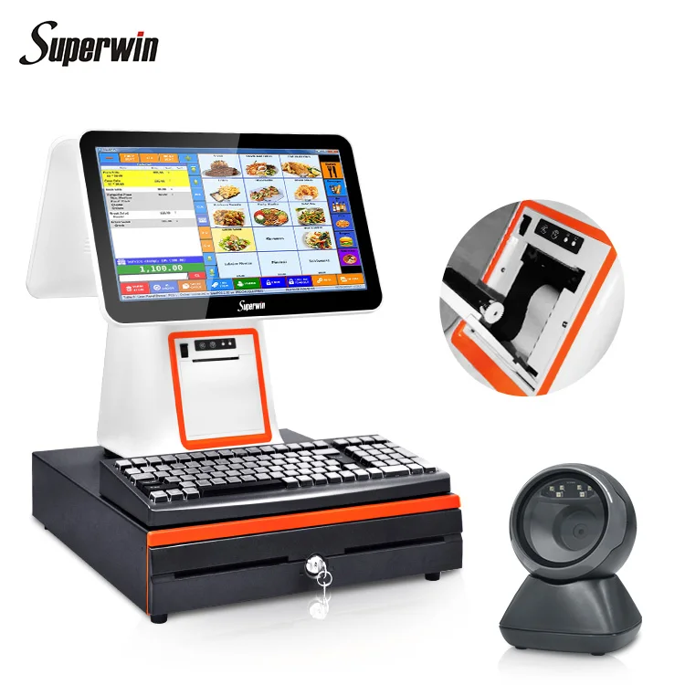 Epos Printer Machine Pos Systems Restaurant Register Cash_register_equipment Cash Set Kiosk Office Equipment