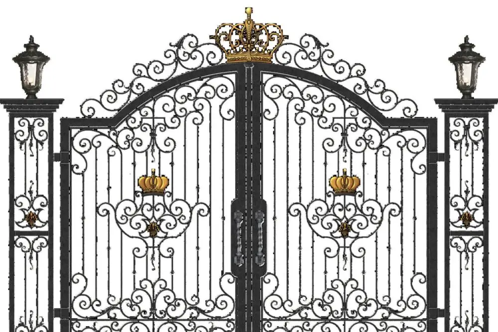 Simple wrought iron gates sliding gate  Iron Gate Design in California