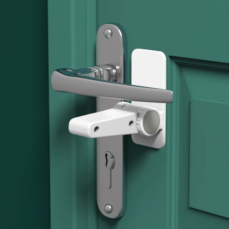 Door Lever Child Lock, Baby Proofing Handle Locks Deter Kids Pets from Opening Handle Doors & Getting Locked in Rooms