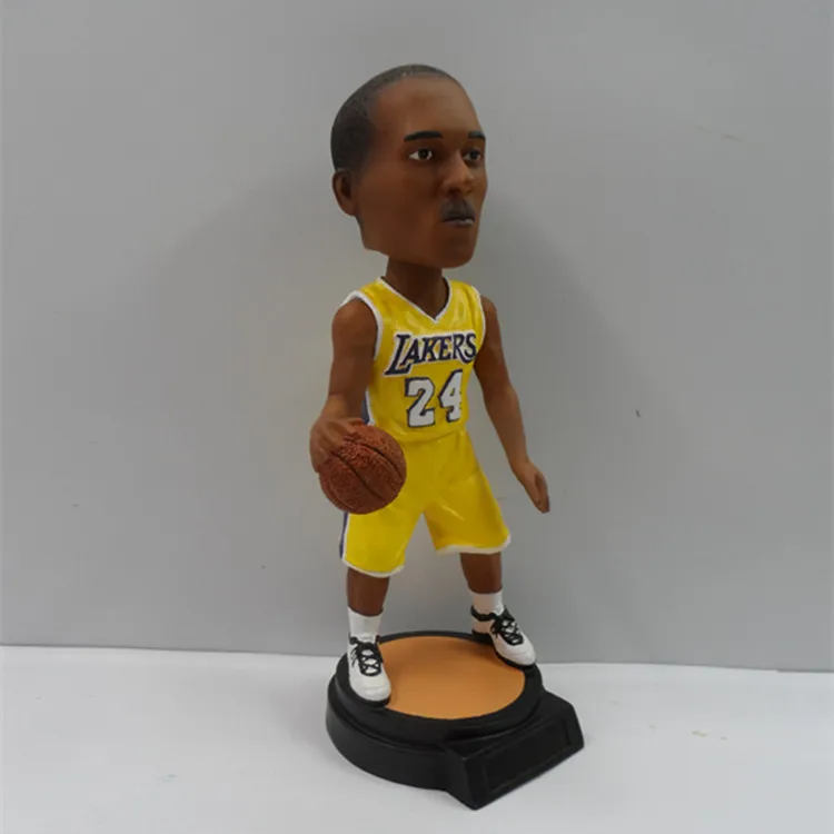 Custom 8 Inch Bobble Heads Figurine Resin Wacky Wobbler Bobblehead Personal Custom Design Basketball Player Kobe Bobbleheads