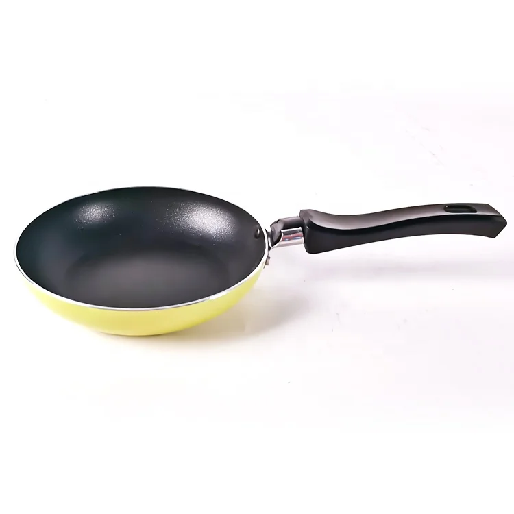Hot sales green color 14cm pressed aluminum non stick non-stick mini egg frying pan for gift promotion