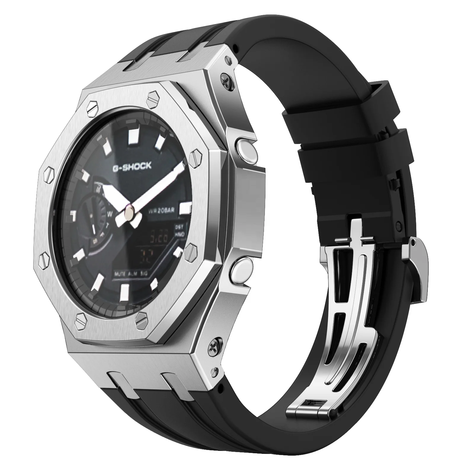 Часы 4rd поколения AP модифицированные Gshock GA2100 металлический корпус роскошный резиновый ремешок для часов из нержавеющей стали