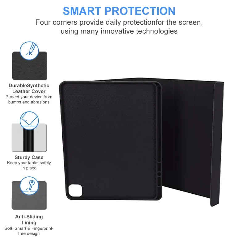 Touchpad BT Keyboard Case with Pencil Holder for ipad Pro 12.9 inch Wireless Keyboard Case for Ipad Pro 12.9 2021 2020 2018