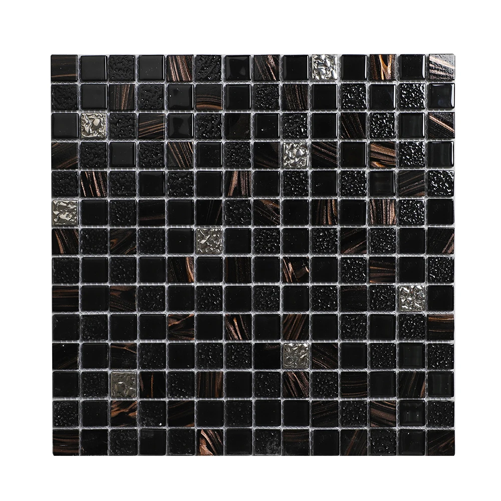 Natural Stone Carrara White Grey Marble Mosaic Hexagon Square Pattern Leaf Design 10mm Crystal Glass Hotel Wall Decor Floor Room