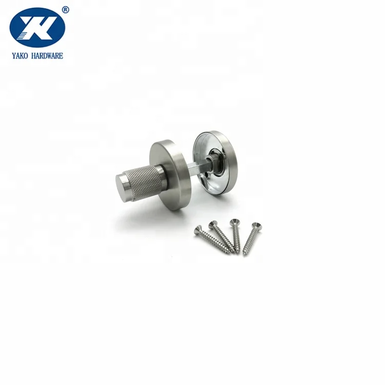 Round Stainless Steel Bathroom Lock Knurling Thumb Turn Indicator