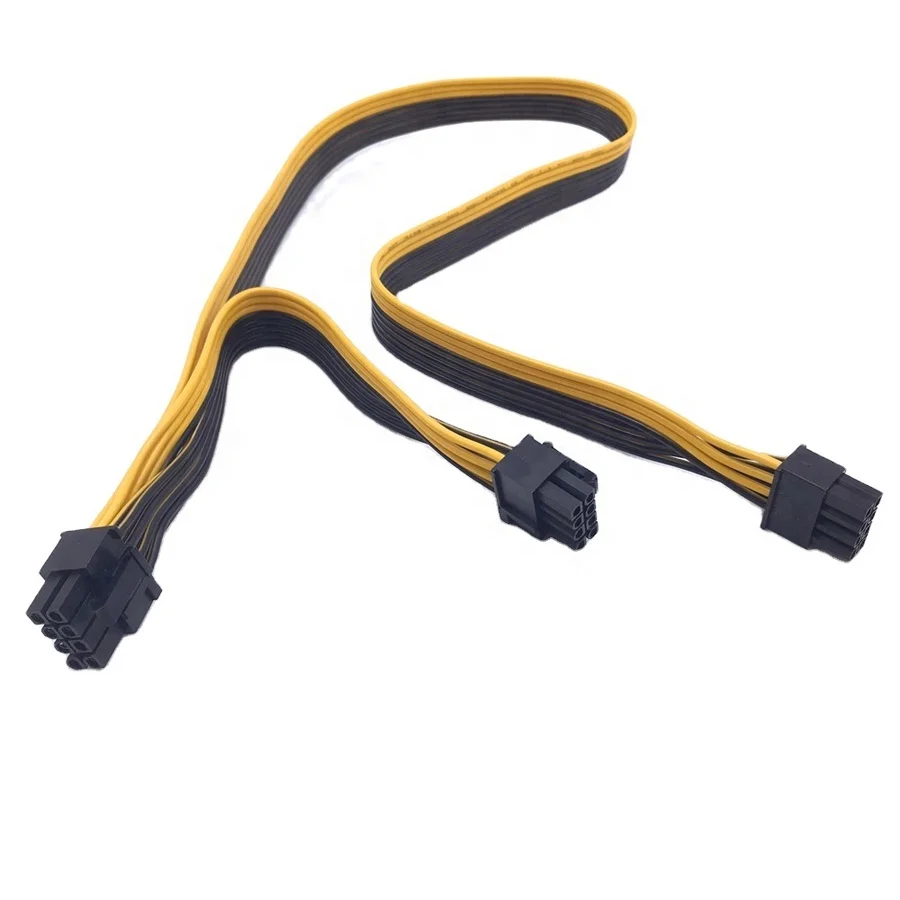 18AWG Video Graphics Card Power Cable 8 pin male to Dual 8pin 2 x (6+2) Male PCI-E Splitter Y Power cable