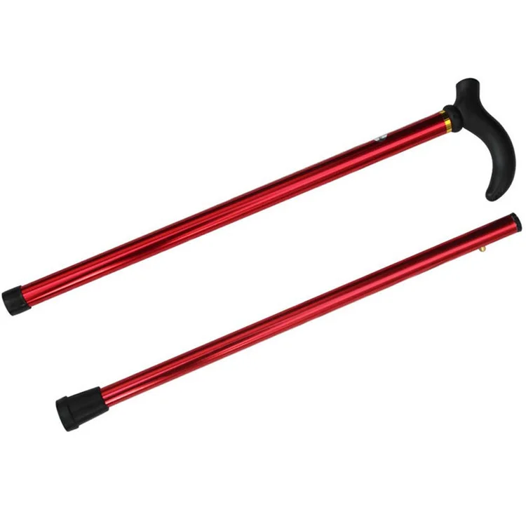 2022 outdoor aluminium alloy adjustable profiles for the elderly, folding walking stick for mountaineering