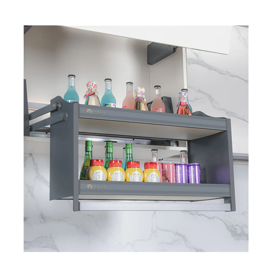 Kitchen Upper Cabinet Lift Pull Down Furniture Cabinet Elevator Folding Storage Cabinet