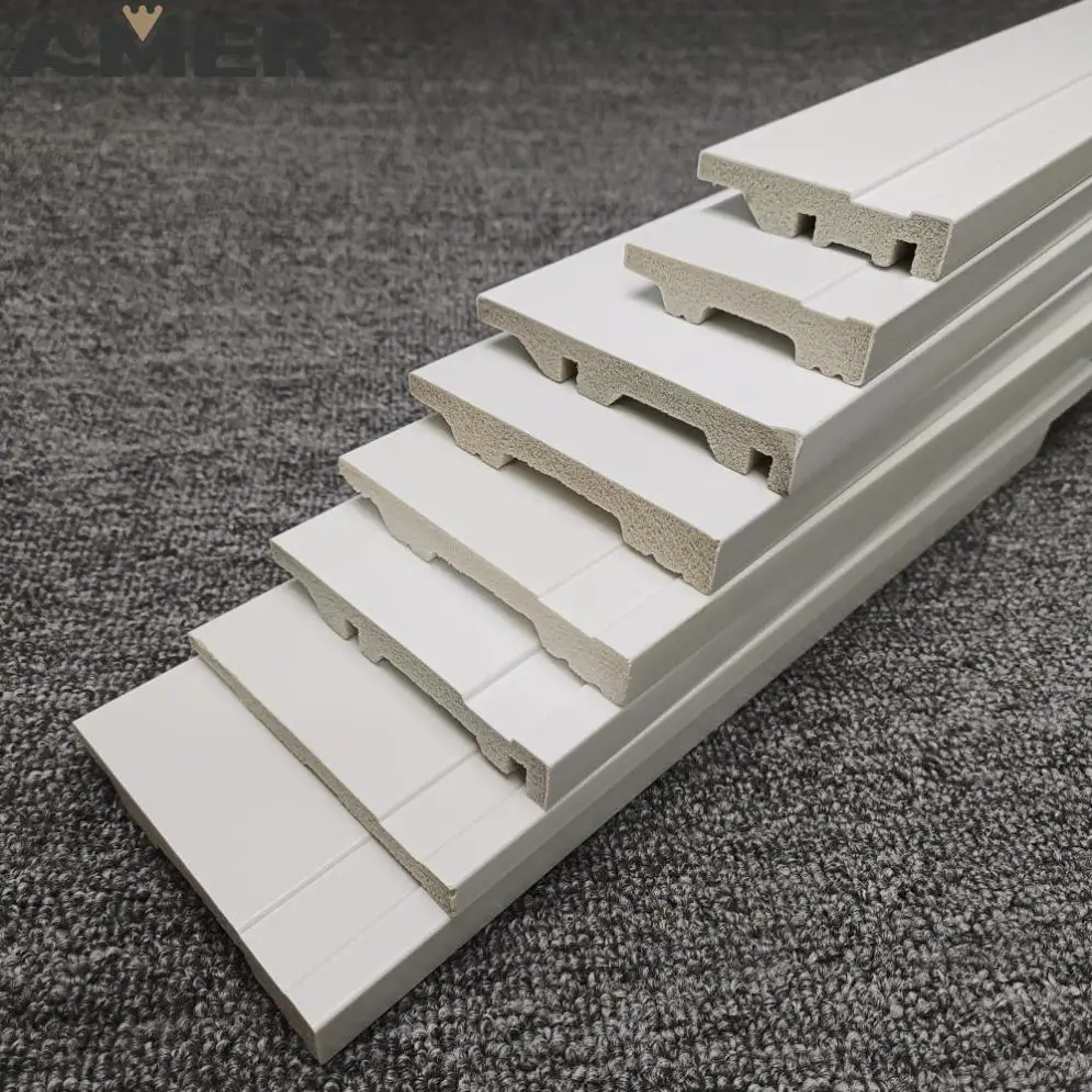 AMER Factory price can be customized ps led white line board kitchen plinthe skirting light board