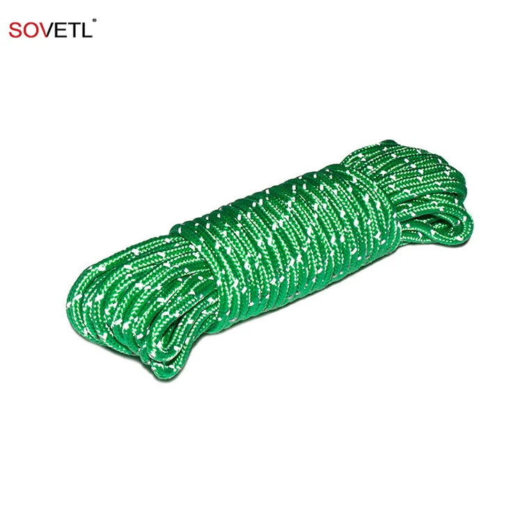 SOVETL High Strength Braided Cord Lightweight UHMWPE Rope With Reflective Tracer