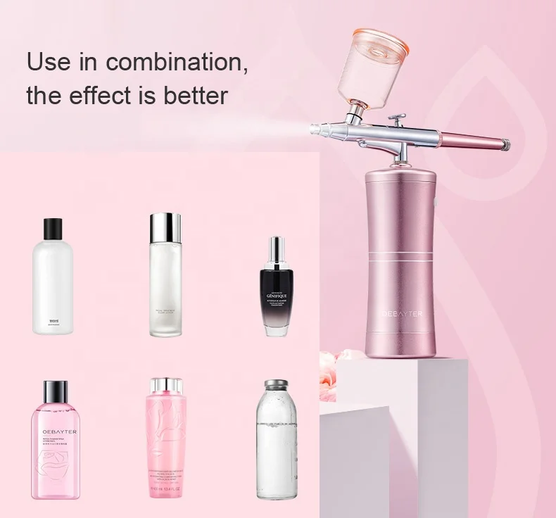 Oxygen Injector Mini Air Compressor Kit Air-Brush Paint Spray Gun Airbrush For Nail Art Tattoo Craft Cake Nano Fog Mist Sprayer