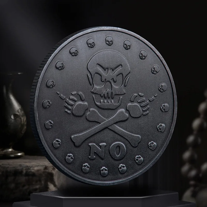 Black Color Souvenir Collection Metal Custom Yes Or No Used Decision Coin