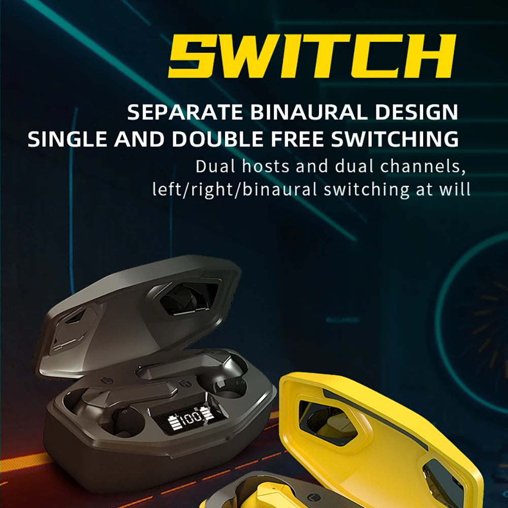 1 Sample OK Gaming Headsets Low Latency TWS Bt Earphone Sports Waterproof Wireless Headphones Noise Cancelling Earbuds