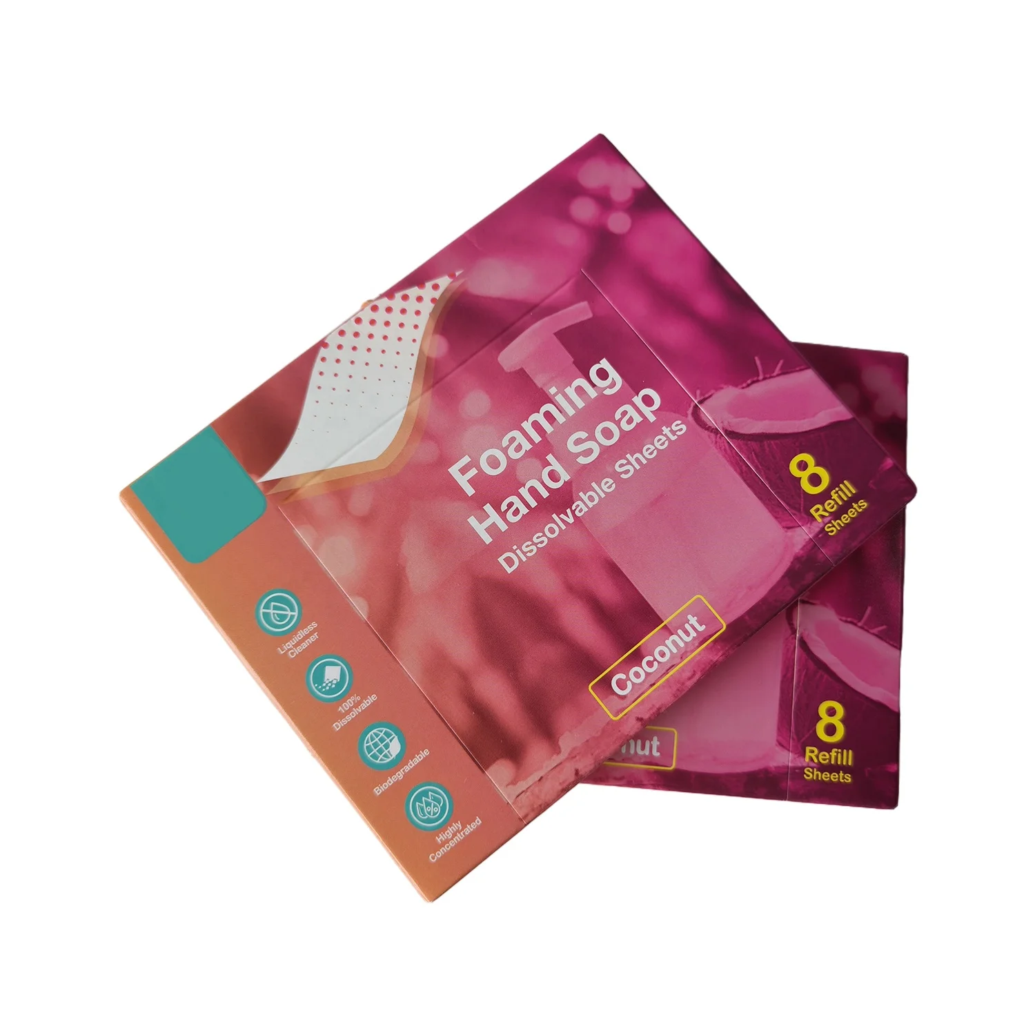 Eco-Friendly Disposable Cleaning Hand Sheet Hand Soap Paper Foaming Hand Washing sheets