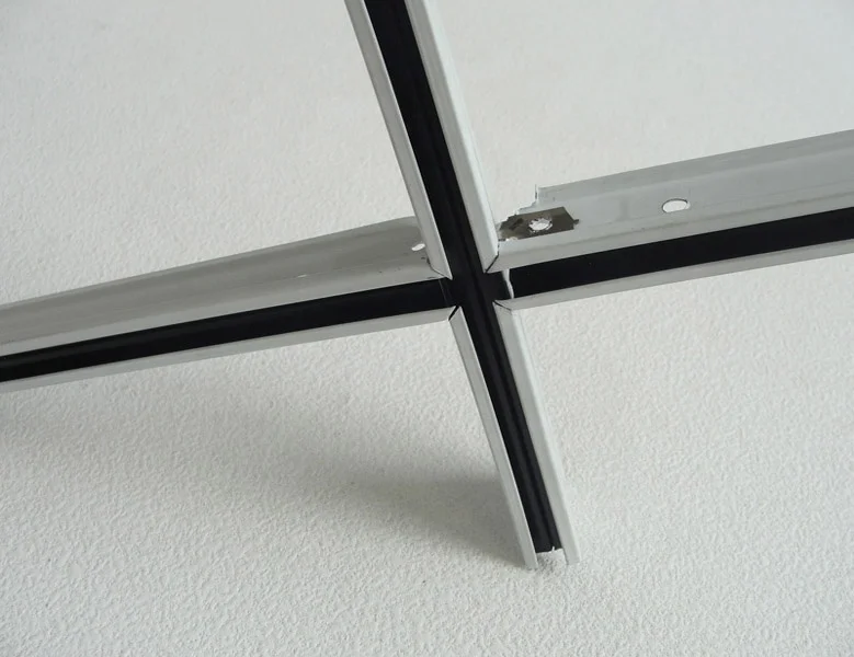 White zinc coat 32 exposed ceiling t-grid frame flat T-bar