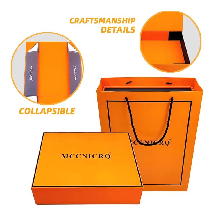 gift paper box cardboard gift box packaging custom folding package magnetic closure gift box with bag