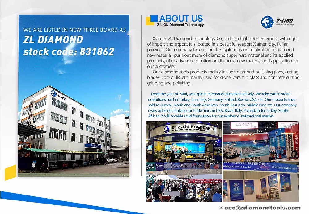 Z LION High Quality Trapezoid Diamond Metal Bond PCD Pad for Floor Scraper