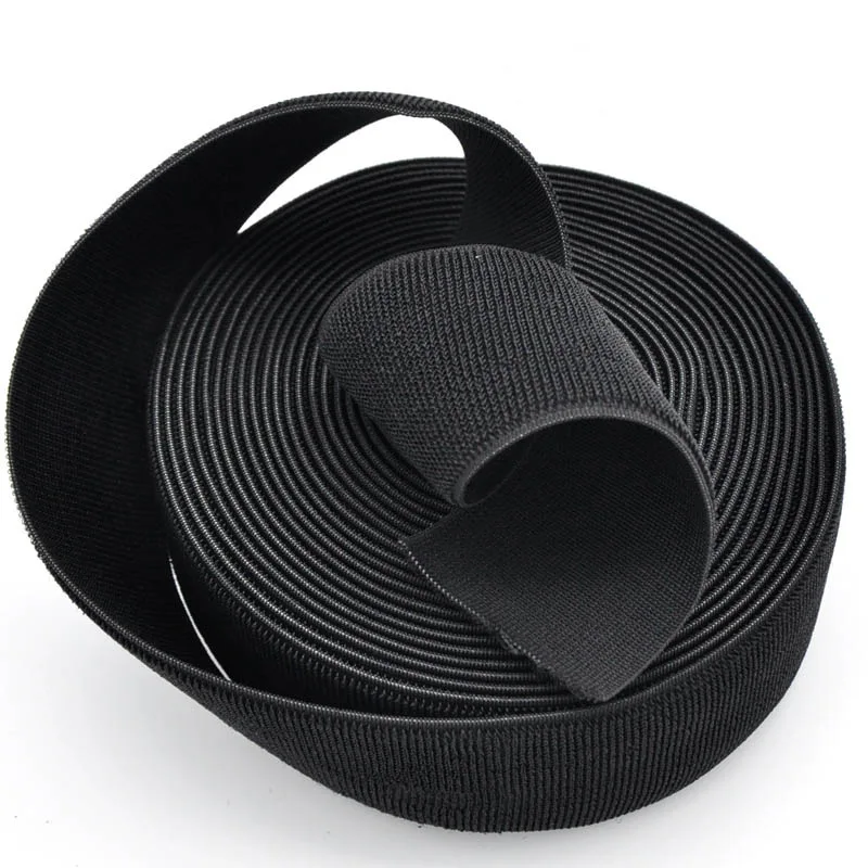 Wholesale black custom hook and loop elastic strap