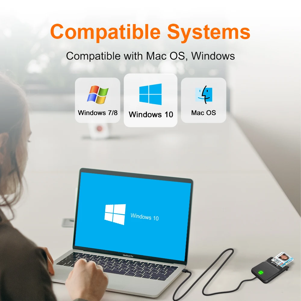 2022 NEW Zoweetek EMV USB2.0 IC ID Smart Card Reader ISO 7816 Credit Smart Card Reader with SDK ZW12026-9