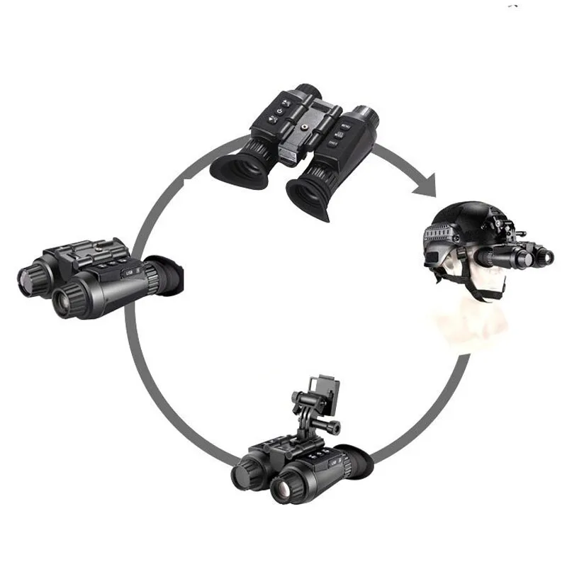 LUXUN NV8300 36MP 4K UHD Helmet Mounted Night Vision Goggles Head 3D IR Camera Photo Video Function Rechargeable Night Vision