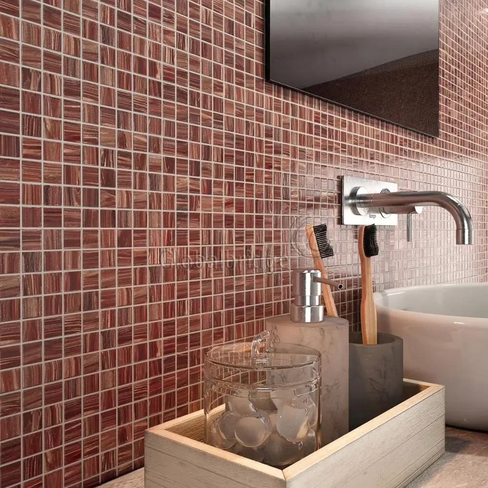 
Bathroom tiles walls and floors glass swimming pool mosaic  (62487761490)
