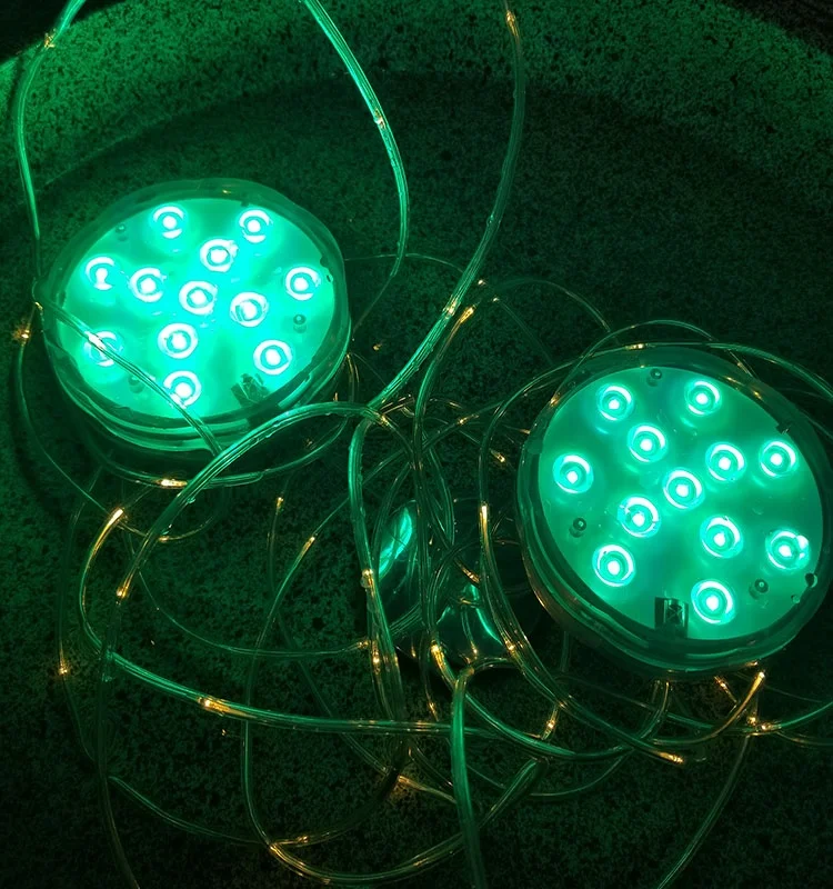 RGB Pond Light for Wedding Party Pool Multi Color Battery Powered Vase Based Floral Lamp Submersible LED Lights Waterproof