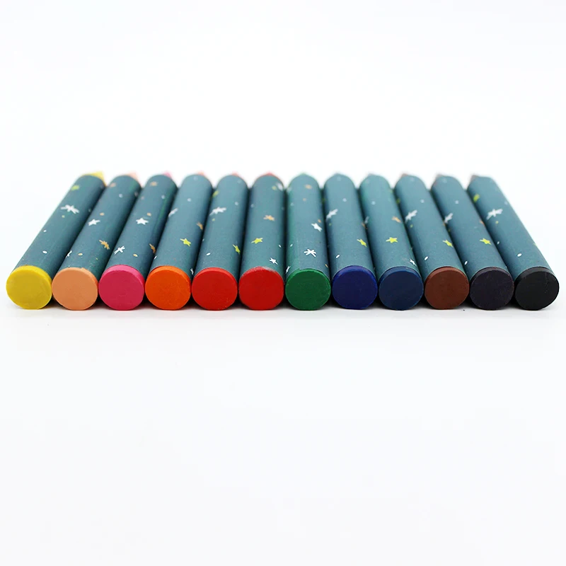 Non-toxic12 multi color oil pastel crayon colour oil pastel art paint drawing oil pastel wax crayon set custom logo