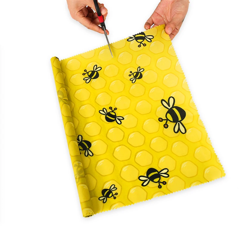  Горячая Распродажа экологически чистый многоразовый рулон ткани beewax wrap с